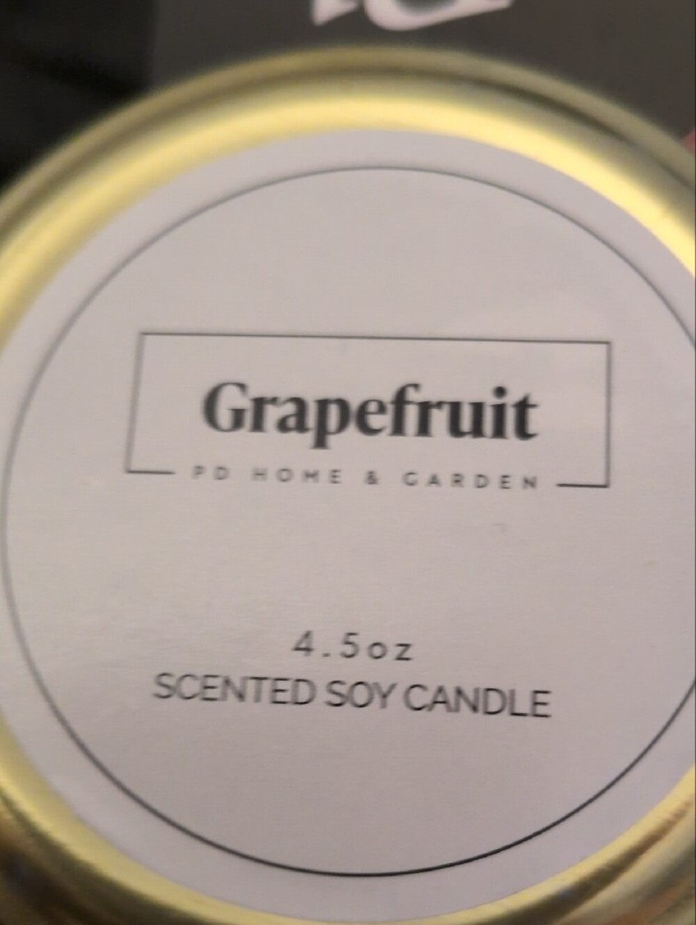 "Working From Home" Scented Soy Candle - Gold Amber - Picture 3 of 8